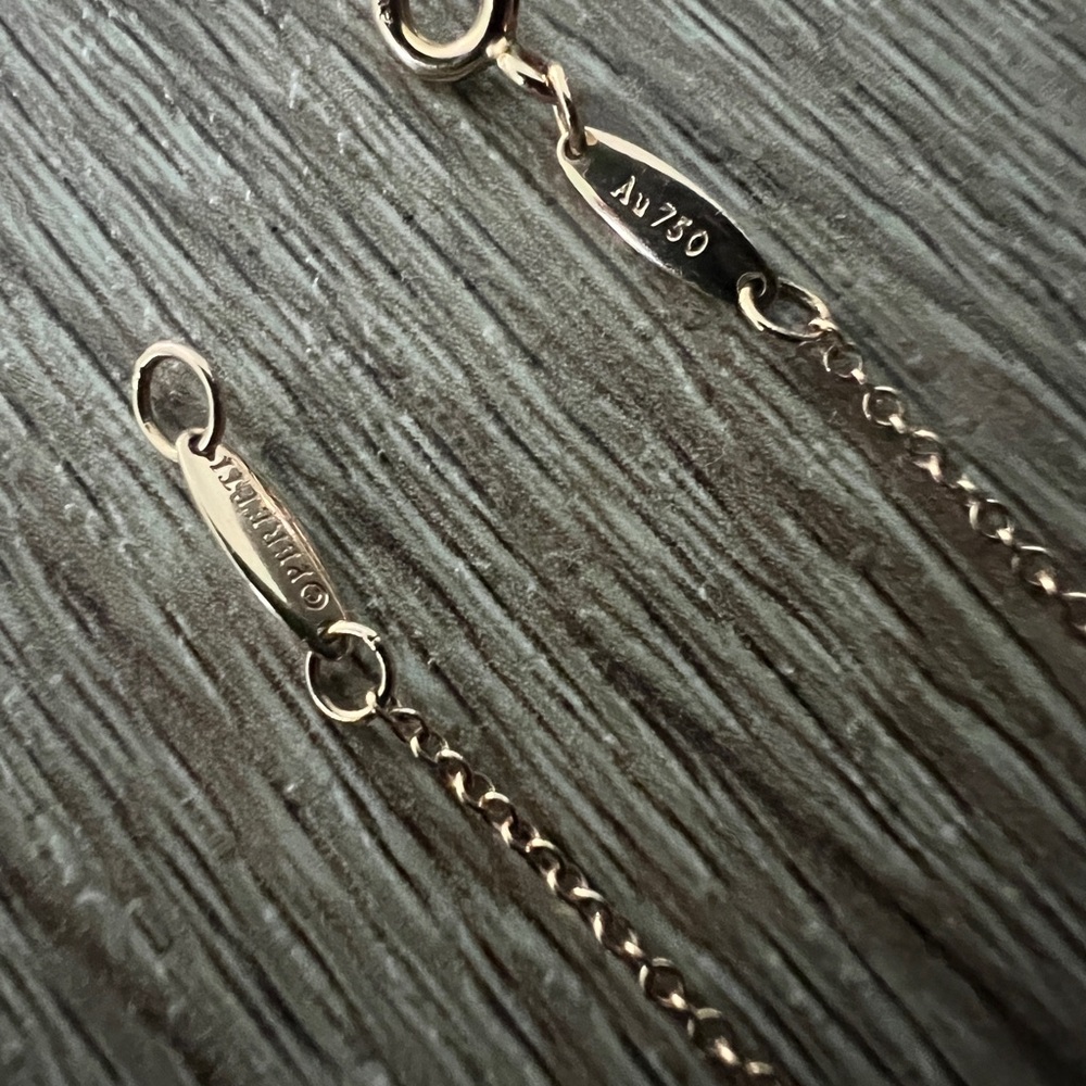 Tiffany & Co. Gold Heart Necklace with Silver Accents - Picture 9 of 10
